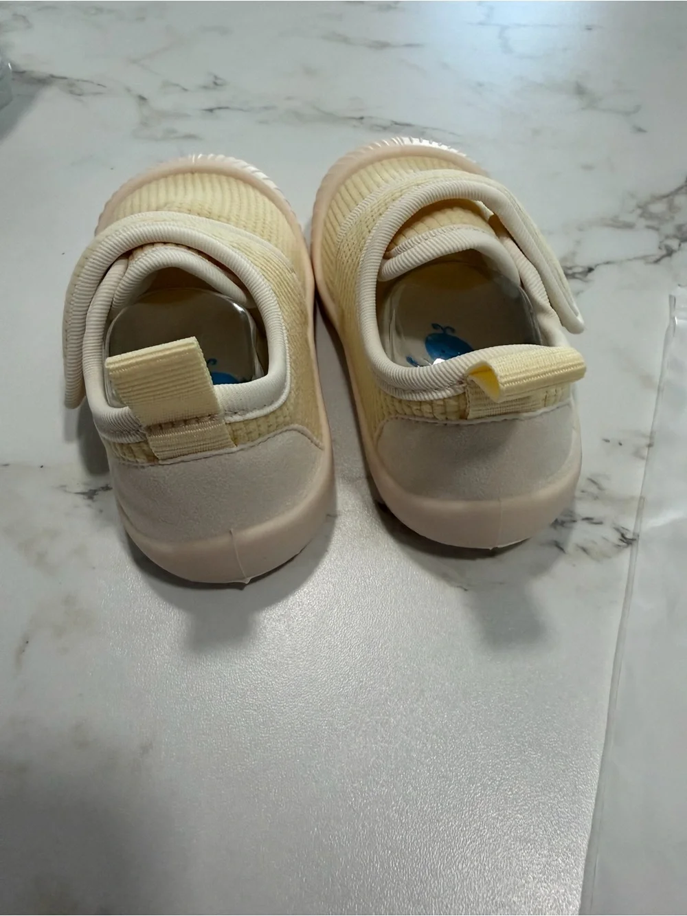 Kids Yellow Slip-On Sneakers with Hook & Loop Strap